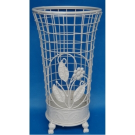 鍛鐵傘桶 白色 (y14585 傢俱系列-垃圾桶.傘桶.洗衣籃.衣帽架)